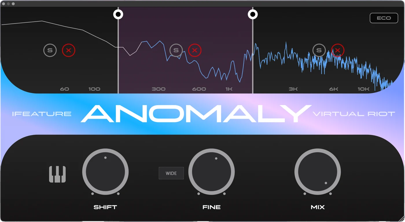 ANOMALY selective band frequency shifter plugin interface
