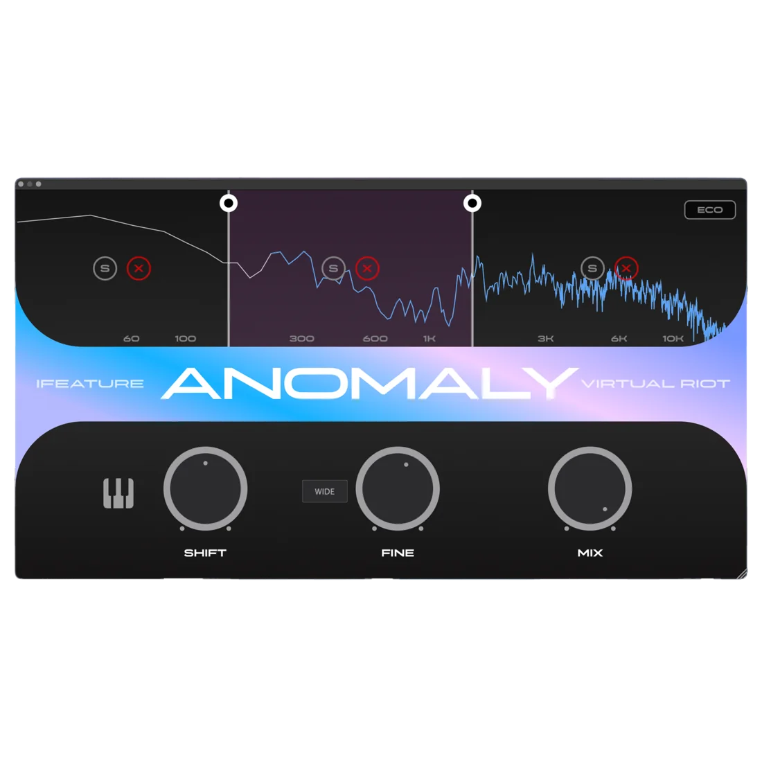 ANOMALY selective band frequency shifter plugin interface